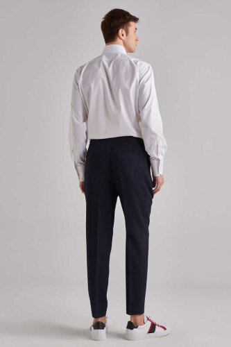 Hugo Boss Beli Bağcıklı Erkek Yün Pantolon - 4