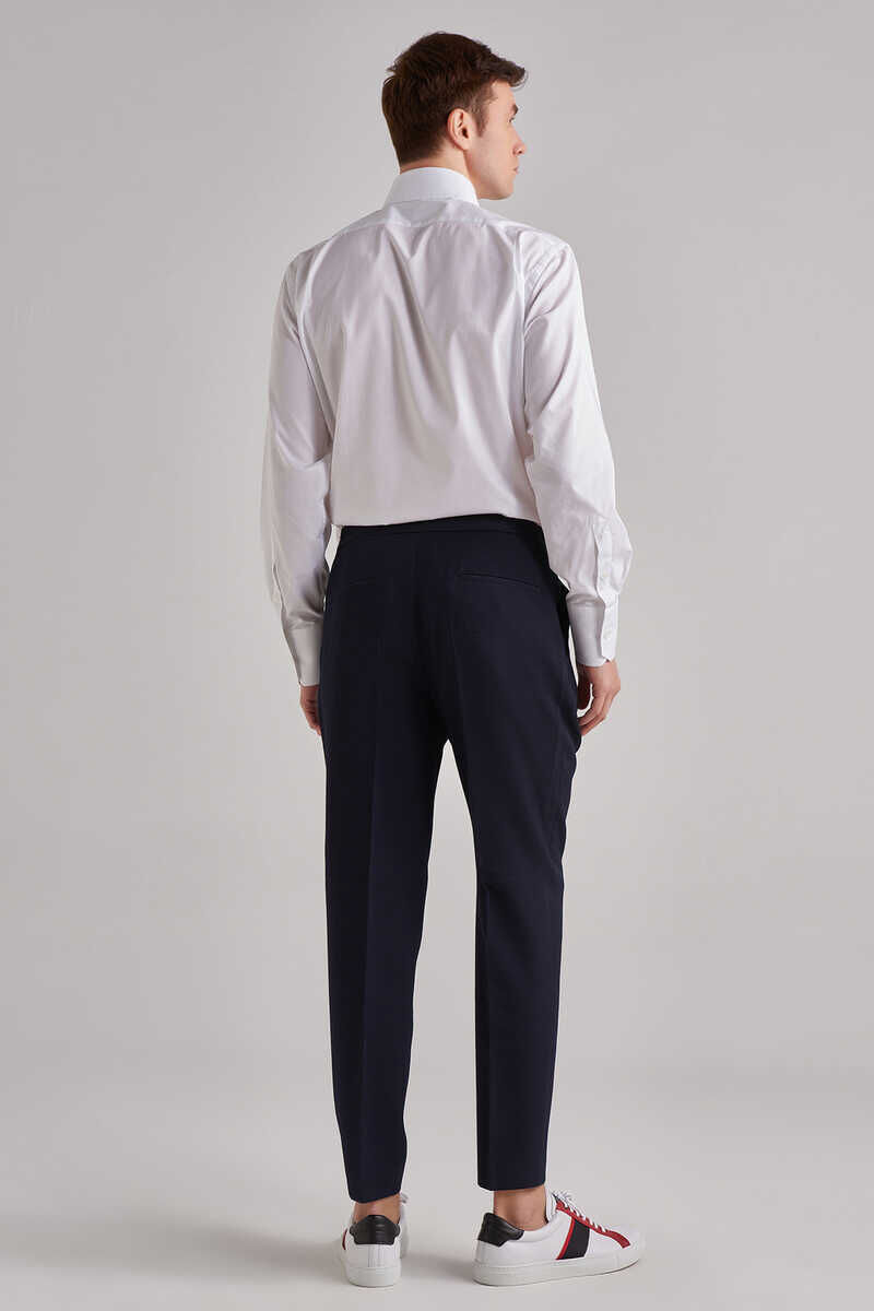 Hugo Boss Beli Bağcıklı Erkek Yün Pantolon - 4