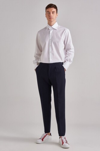 Hugo Boss Beli Bağcıklı Erkek Yün Pantolon - 5