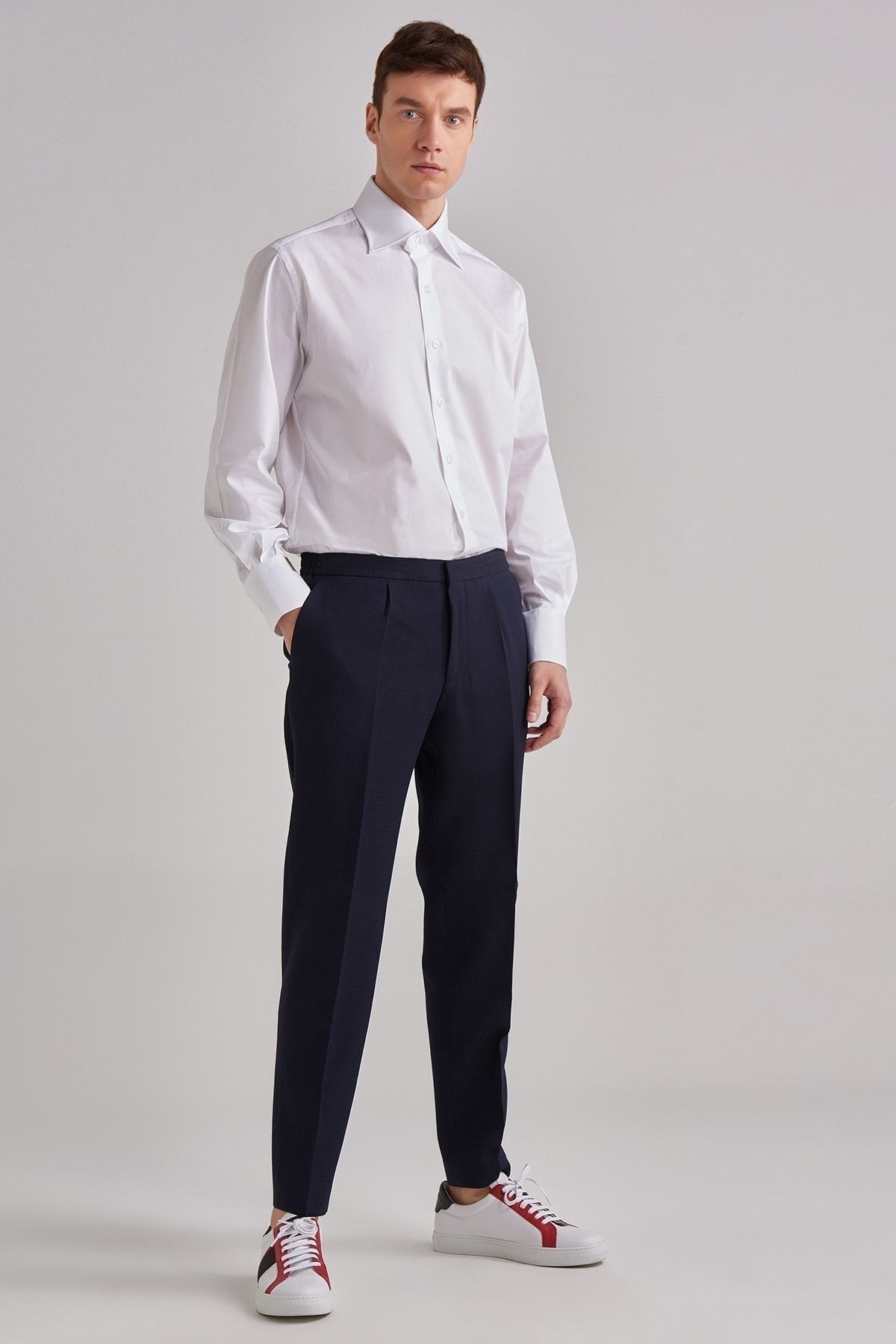 Hugo Boss Beli Bağcıklı Erkek Yün Pantolon - 6