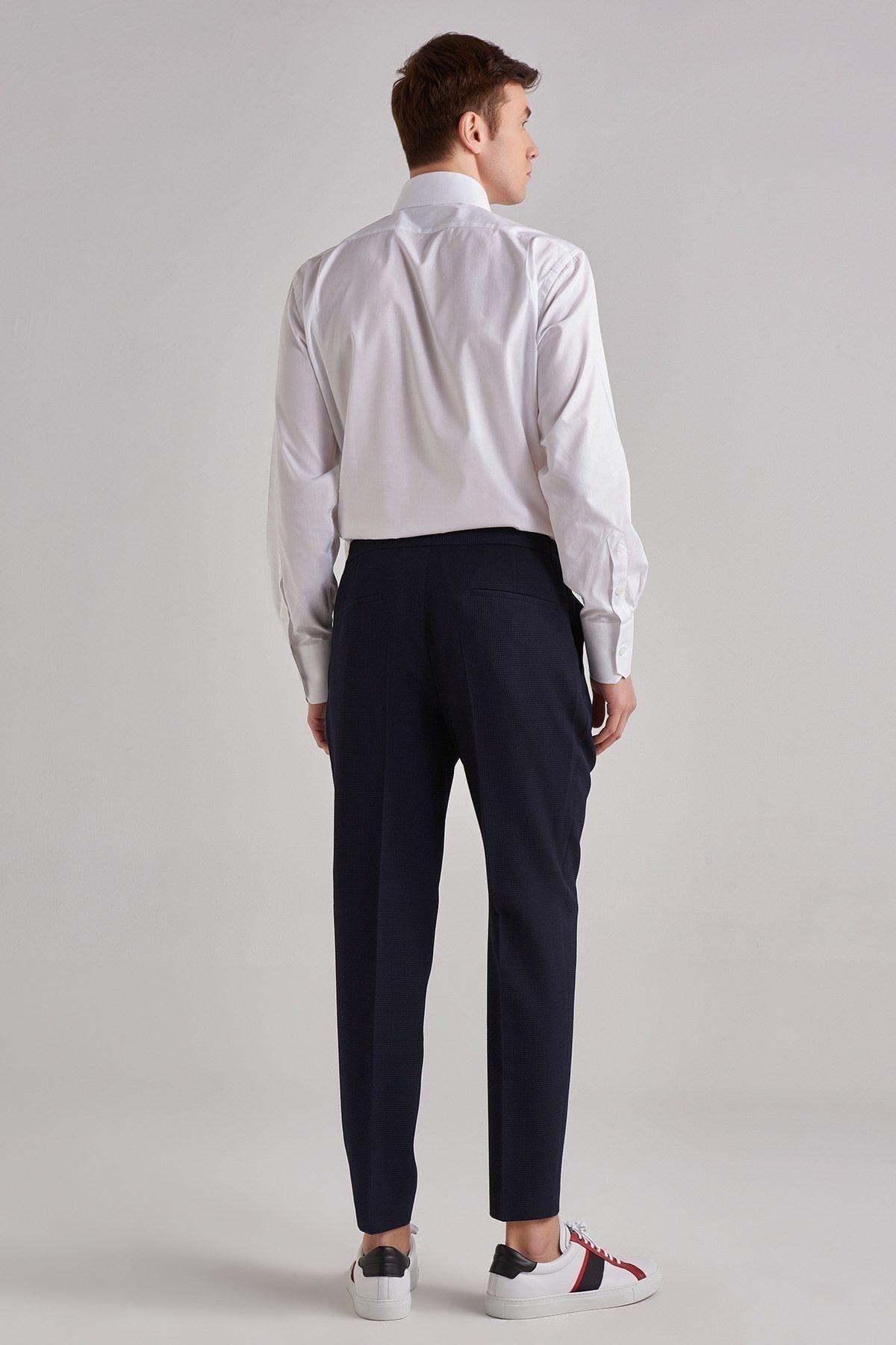 Hugo Boss Beli Bağcıklı Erkek Yün Pantolon - 8