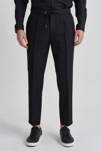 Hugo Boss Beli Bağcıklı Yünlü Erkek Pantolon - 5