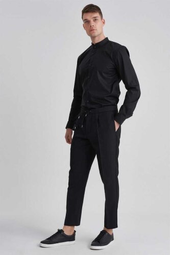 Hugo Boss Beli Bağcıklı Yünlü Erkek Pantolon - 7