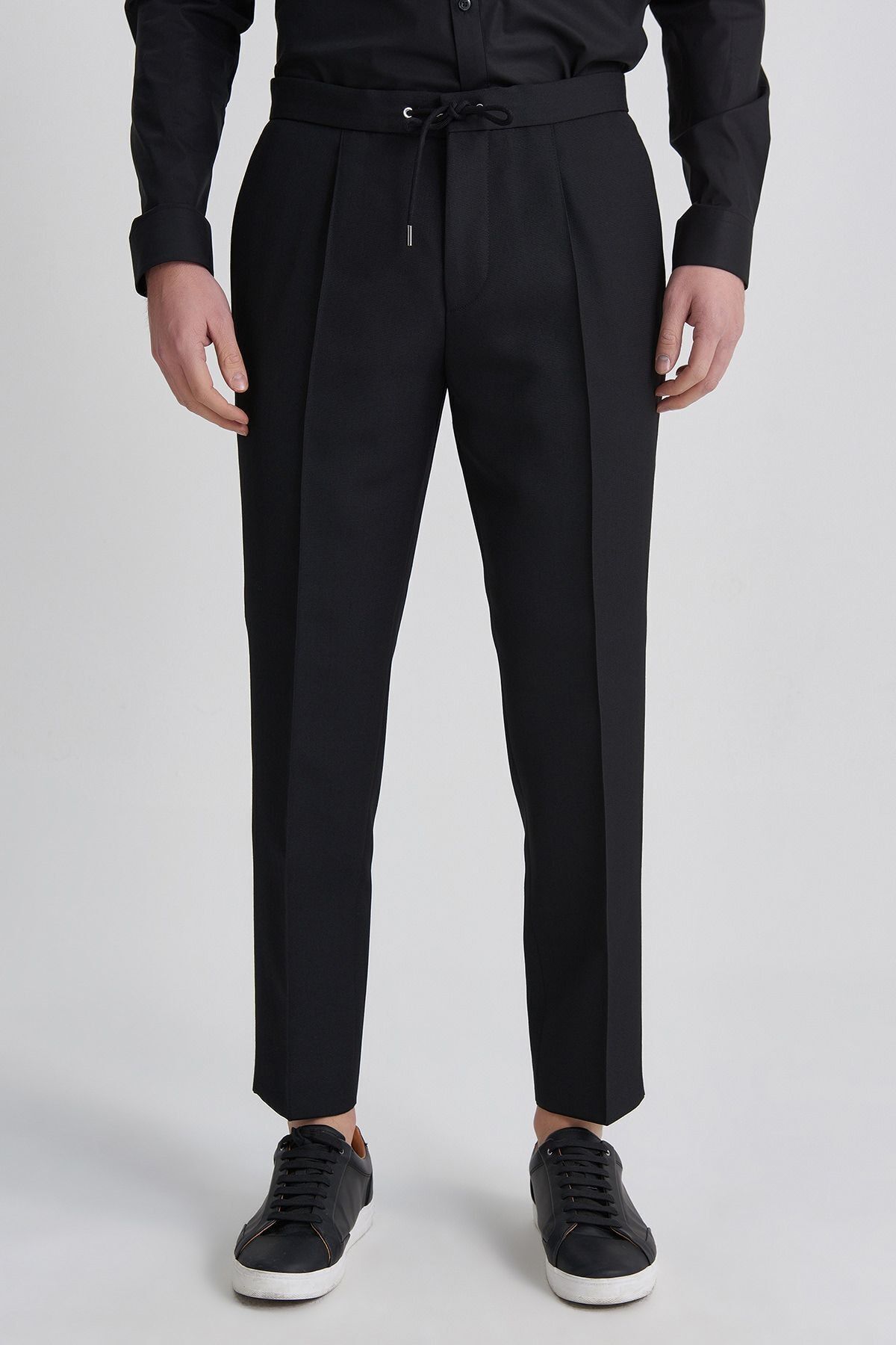 Hugo Boss Beli Bağcıklı Yünlü Erkek Pantolon - 9