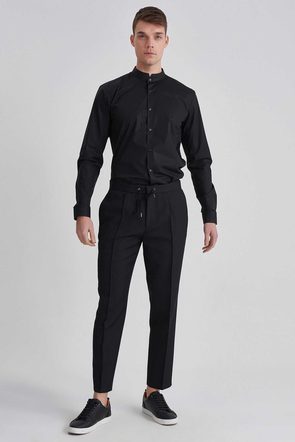 Hugo Boss Beli Bağcıklı Yünlü Erkek Pantolon - 10