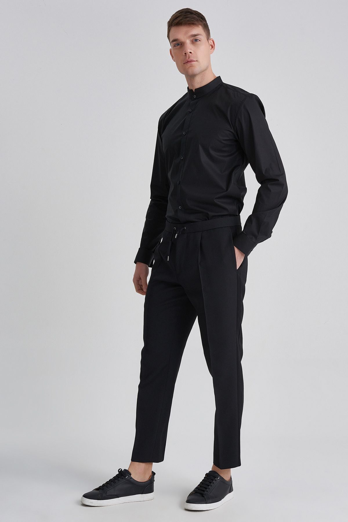 Hugo Boss Beli Bağcıklı Yünlü Erkek Pantolon - 11