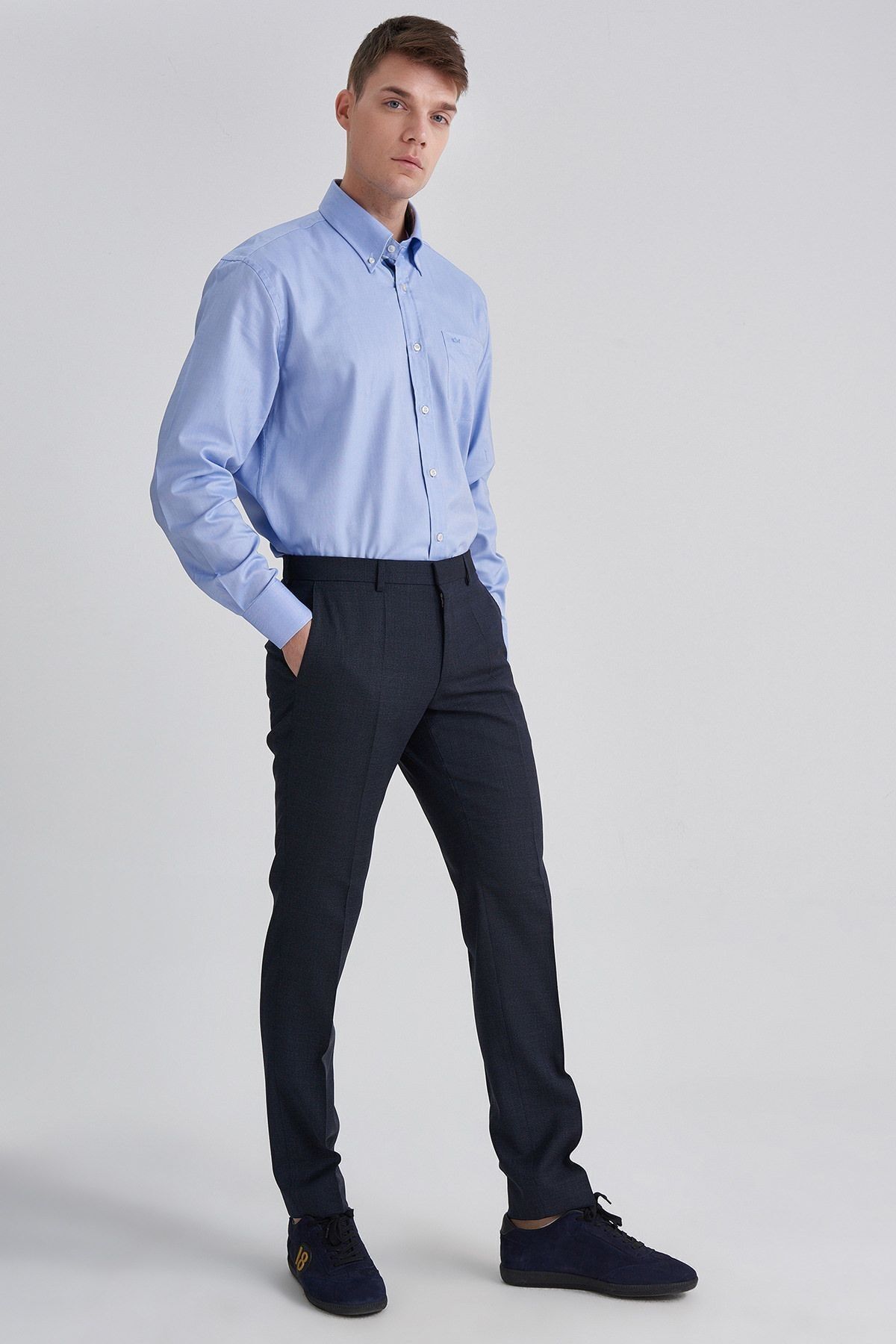 Hugo Boss Erkek Slim Fit Yün Pantolon - 11