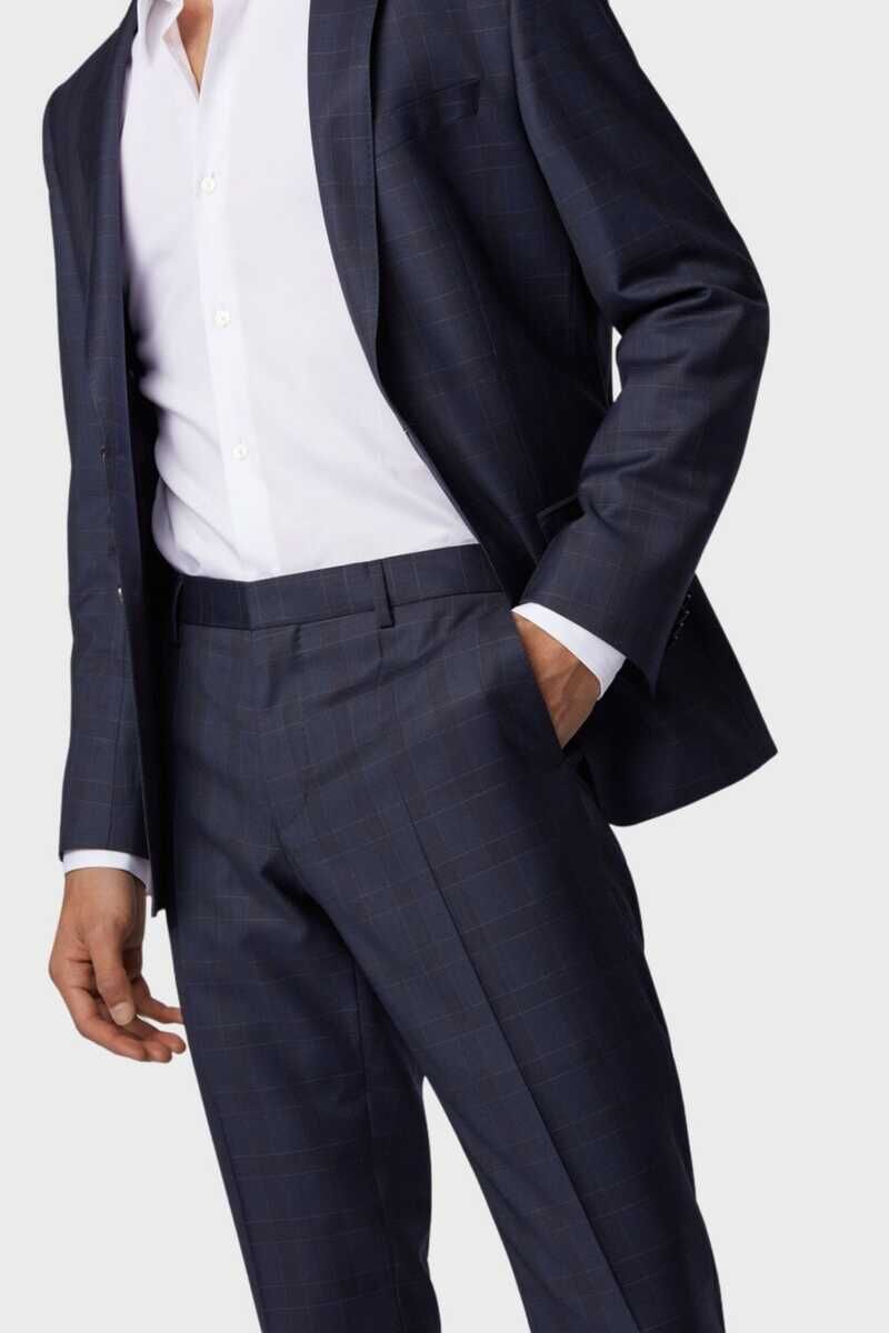 Hugo Boss Erkek Slimfit Kareli Yün Pantolon - 2
