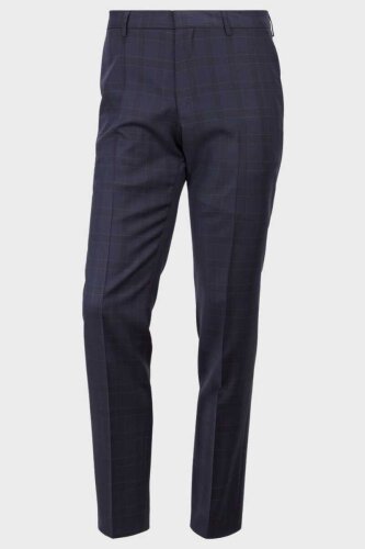Hugo Boss Erkek Slimfit Kareli Yün Pantolon - 4
