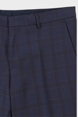 Hugo Boss Erkek Slimfit Kareli Yün Pantolon - 5