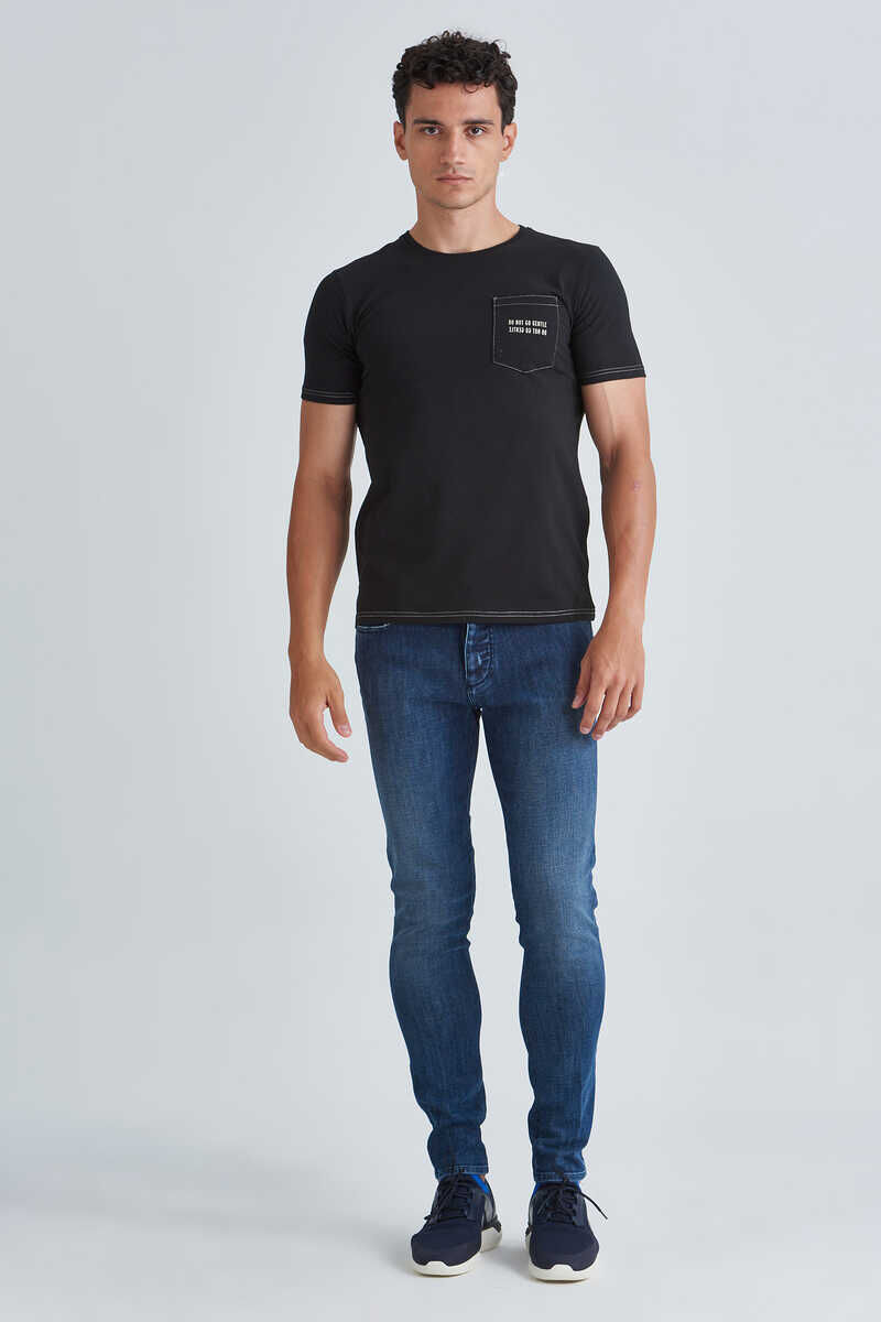 Jeckerson Bisiklet Yaka Erkek Cepli T-Shirt - 3