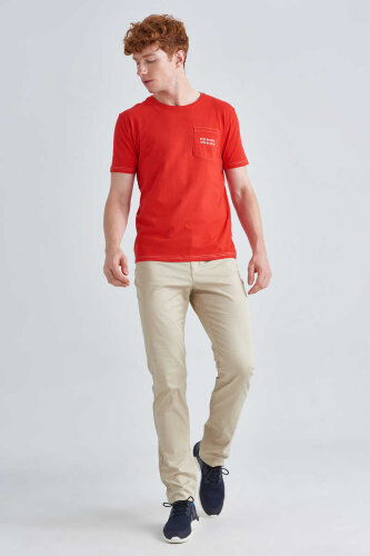 Jeckerson Bisiklet Yaka Erkek Cepli T-Shirt - 2