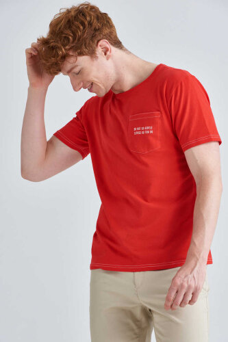 Jeckerson Bisiklet Yaka Erkek Cepli T-Shirt - 3