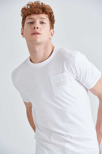 Jeckerson Bisiklet Yaka Erkek Cepli T-Shirt - 3