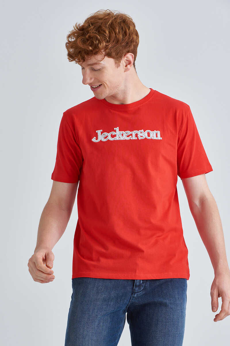 Jeckerson Bisiklet Yaka Erkek Kısa Kollu T-Shirt - 1