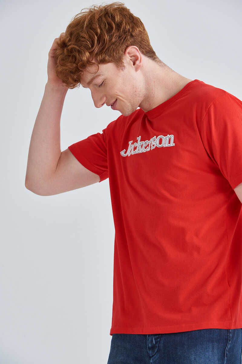 Jeckerson Bisiklet Yaka Erkek Kısa Kollu T-Shirt - 3