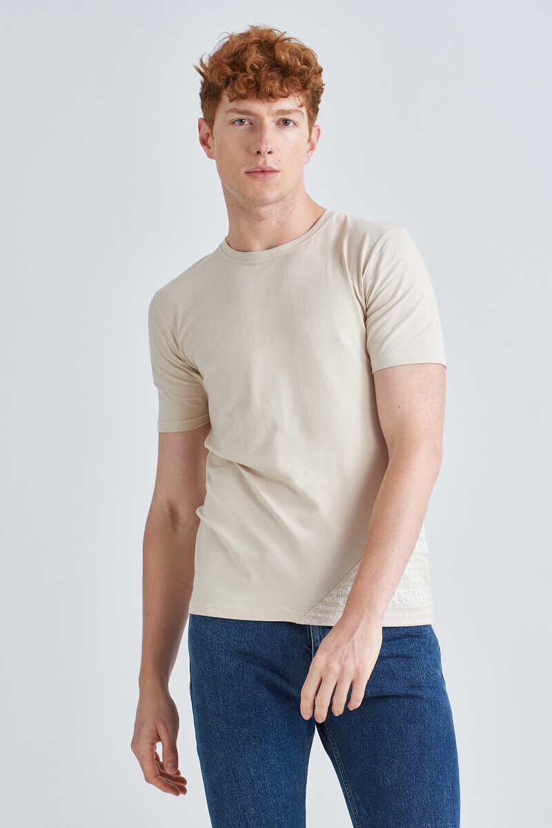 Jeckerson Erkek Bisiklet Yaka Kısa Kollu T-Shirt - 1