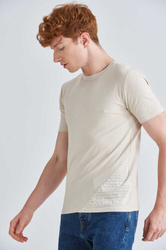 Jeckerson Erkek Bisiklet Yaka Kısa Kollu T-Shirt - 3