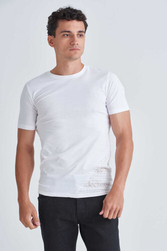 Jeckerson Erkek Bisiklet Yaka Kısa Kollu T-Shirt - Jeckerson