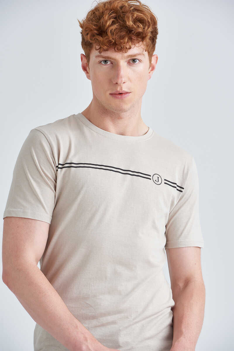 Jeckerson Erkek Bisiklet Yaka T-Shirt - 3