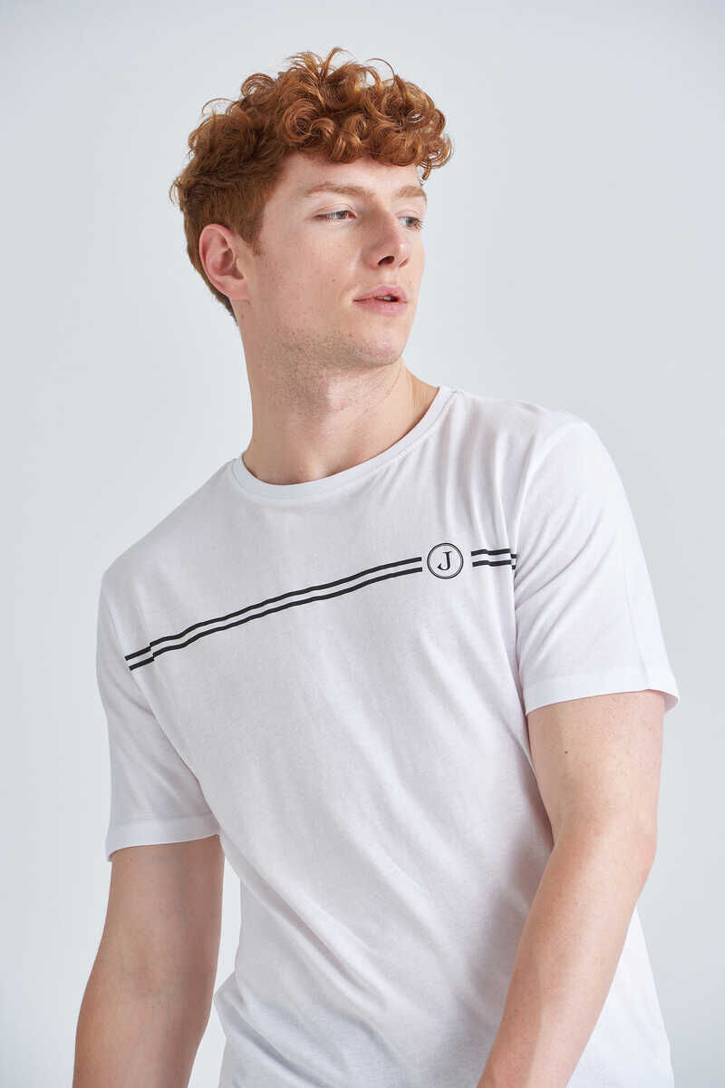 Jeckerson Erkek Bisiklet Yaka T-Shirt - 3