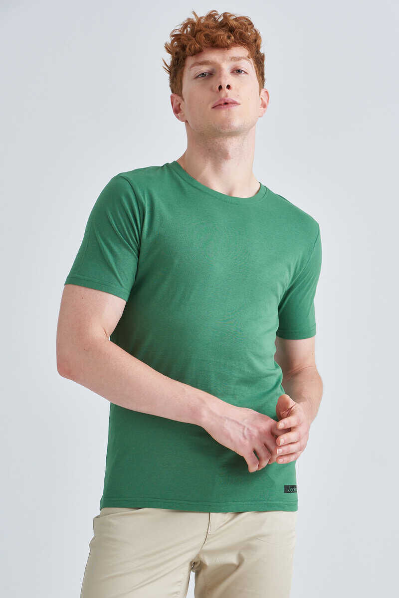 Jeckerson Erkek Kısa Kollu Bisiklet Yaka T-Shirt - 1