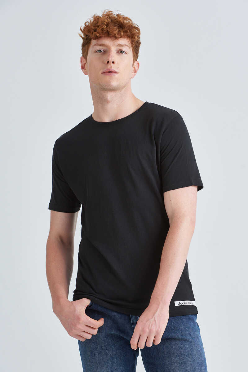 Jeckerson Erkek Kısa Kollu Bisiklet Yaka T-Shirt - 1