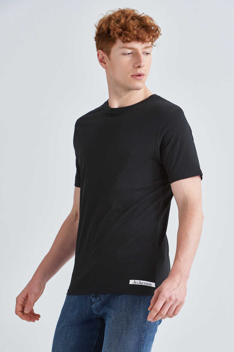 Jeckerson Erkek Kısa Kollu Bisiklet Yaka T-Shirt - 3