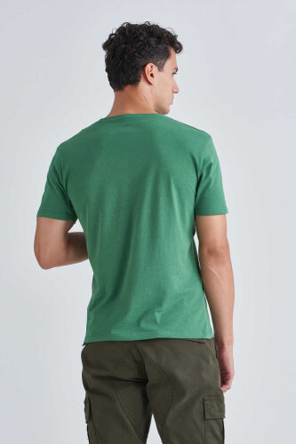 Jeckerson Erkek Yazılı Bisiklet Yaka T-Shirt - 4