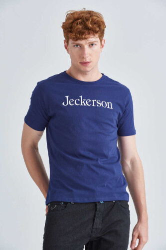 Jeckerson Erkek Yazılı Bisiklet Yaka T-Shirt - Jeckerson