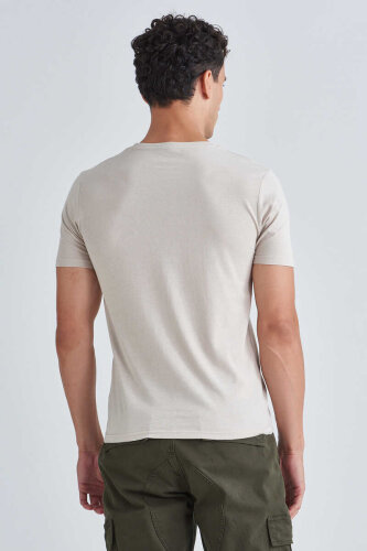 Jeckerson Erkek Yazılı Bisiklet Yaka T-Shirt - 4