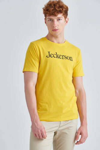 Jeckerson Erkek Yazılı Bisiklet Yaka T-Shirt - Jeckerson