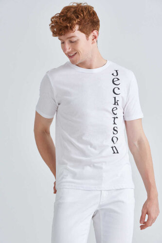 Jeckerson Logolu Bisiklet Yaka Erkek T-Shirt - Jeckerson