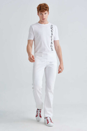 Jeckerson Logolu Bisiklet Yaka Erkek T-Shirt - 2