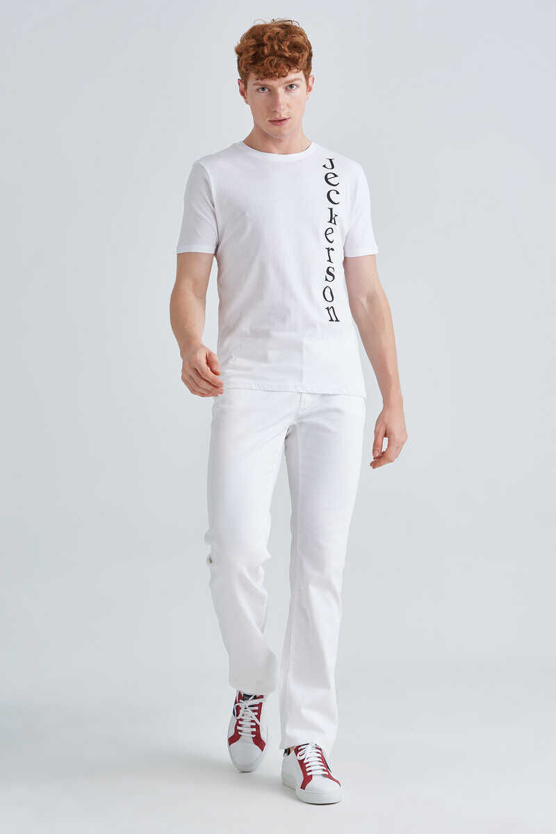 Jeckerson Logolu Bisiklet Yaka Erkek T-Shirt - 2