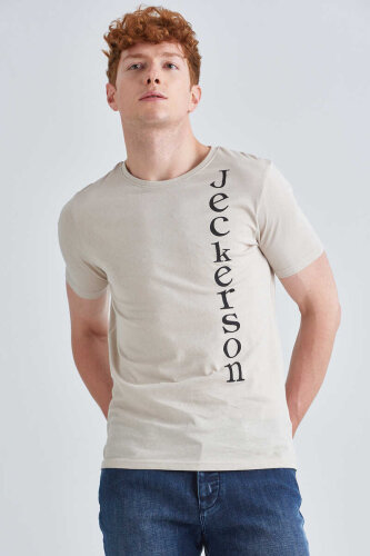Jeckerson Logolu Bisiklet Yaka Erkek T-Shirt - Jeckerson