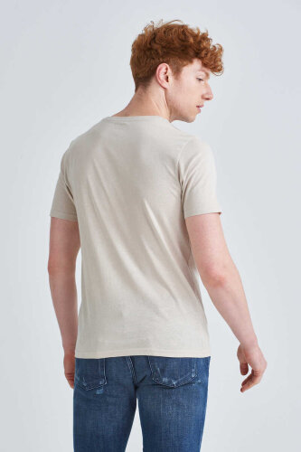 Jeckerson Logolu Bisiklet Yaka Erkek T-Shirt - 4