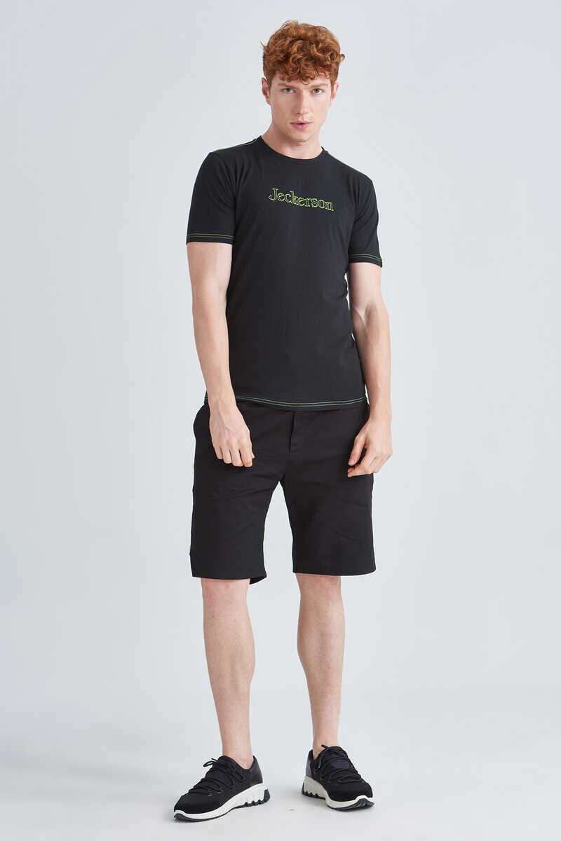 Jeckerson Yazılı Erkek Bisiklet Yaka T-Shirt - 2