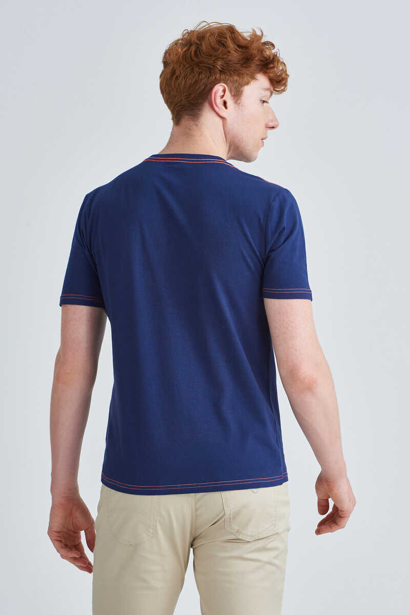 Jeckerson Yazılı Erkek Bisiklet Yaka T-Shirt - 4