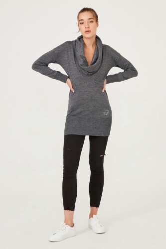 Kadın Balıkçı Yaka Uzun Kollu Triko Kazak - 9