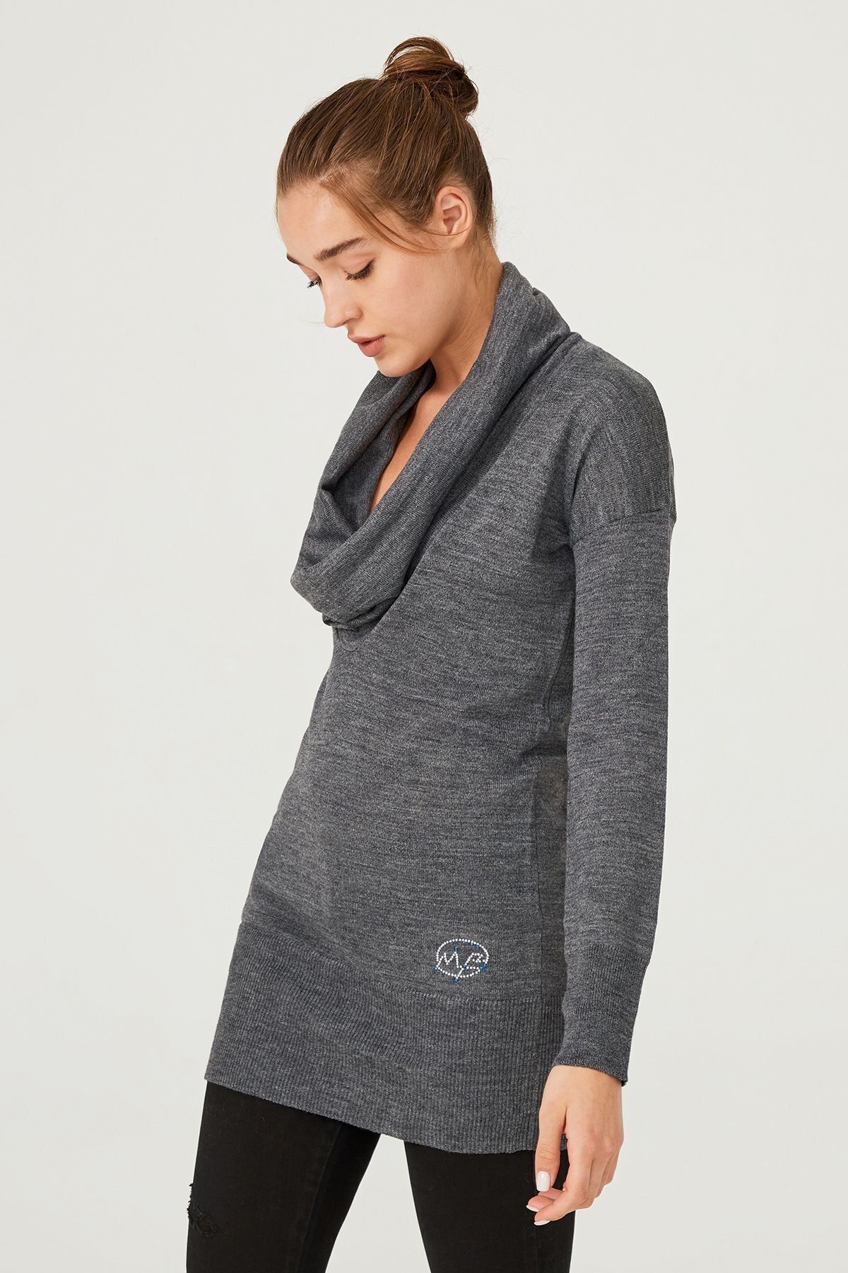 Kadın Balıkçı Yaka Uzun Kollu Triko Kazak - 10