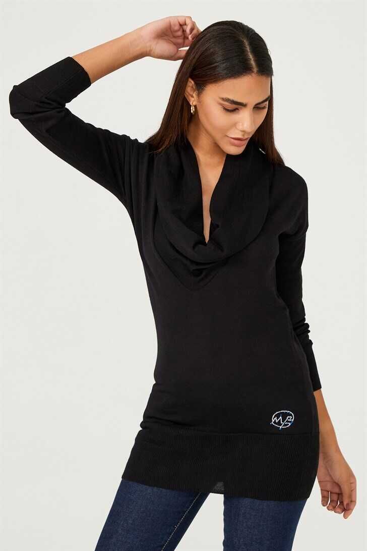 Kadın Balıkçı Yaka Uzun Kollu Triko Kazak - 8