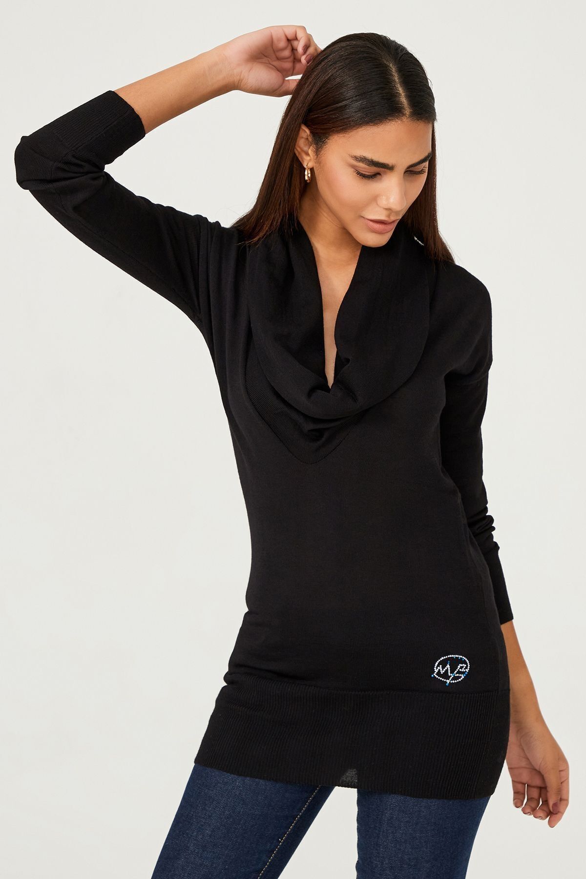 Kadın Balıkçı Yaka Uzun Kollu Triko Kazak - 9