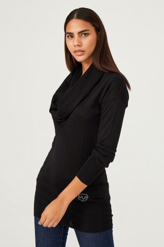 Kadın Balıkçı Yaka Uzun Kollu Triko Kazak - 10