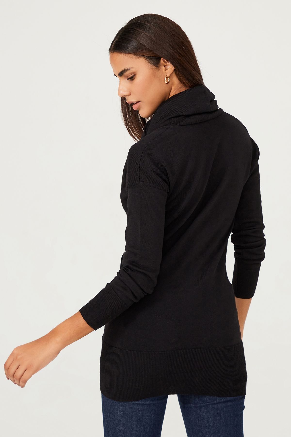 Kadın Balıkçı Yaka Uzun Kollu Triko Kazak - 12