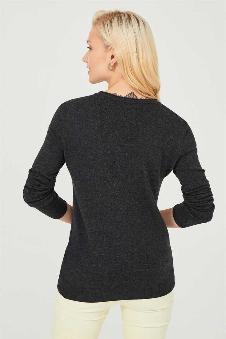 Kadın Bisiklet Yaka Kazak - 7