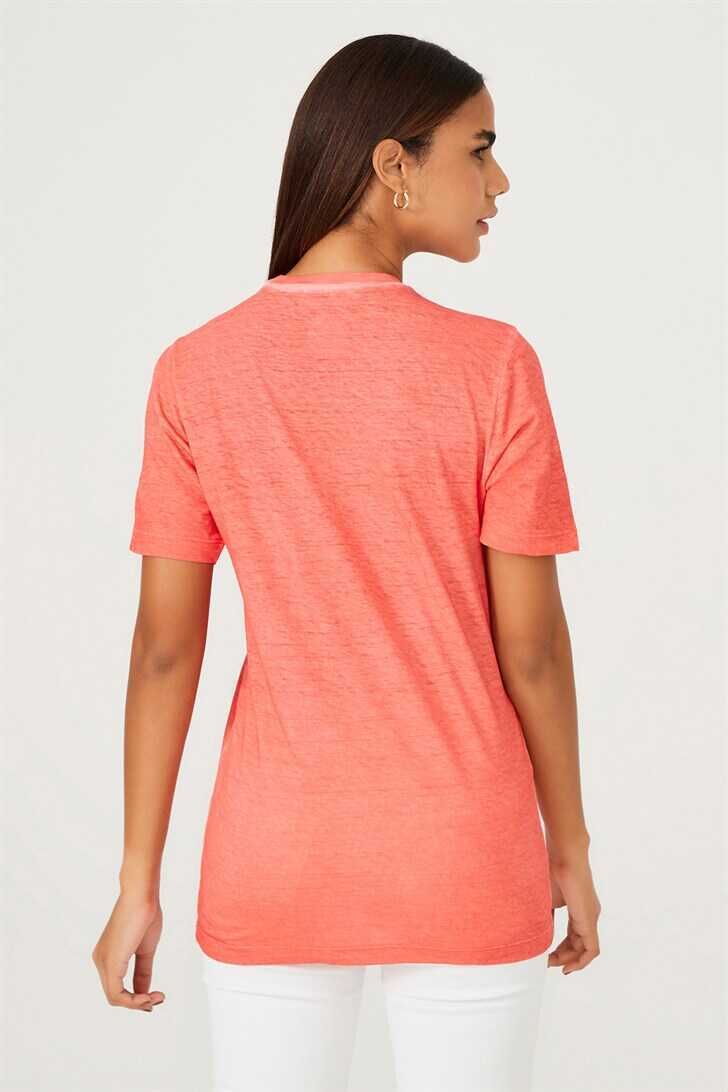 Kadın Bisiklet Yaka T-Shirt - 4