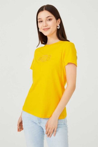 Kadın Bisiklet Yaka T-Shirt - 3