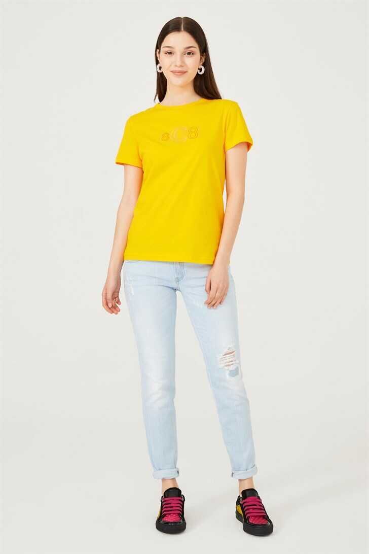 Kadın Bisiklet Yaka T-Shirt - 4