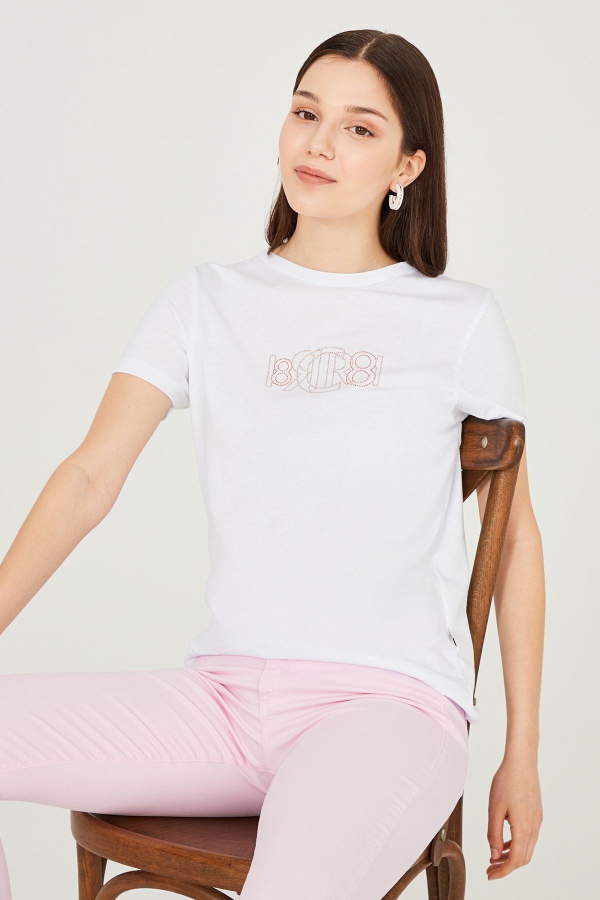 Kadın Bisiklet Yaka T-Shirt - 6